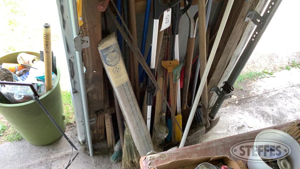 Assorted Shovels, Brooms, Misc.